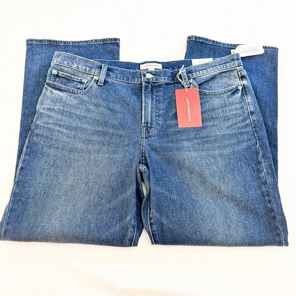 Lucky Brand Sweet Mid Rise Boot Cut Tab Pocket Denim Jeans Size 18 / 34A - Picture 3 of 8